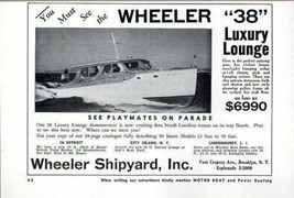 1940 Print Ad Wheeler &quot;38&quot; Luxury Lounge Cruiser Boat Brooklyn,NY - £8.14 GBP
