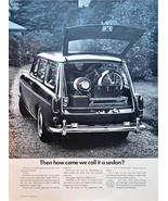 VOLKSWAGEN SQUAREBACK SEDAN-WAGON-STORAGE-1968 Vintage Print Ad - $10.12