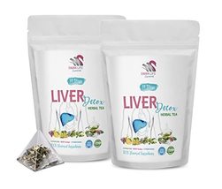 liver detox tea bags - LIVER DETOX HERBAL TEA, 14 Days - tea detox men, 2 Packs  - £20.53 GBP