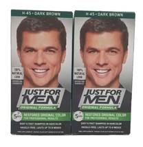 2X Just For Men Original Formula Hair Color Dark Brown H-45 - £16.06 GBP