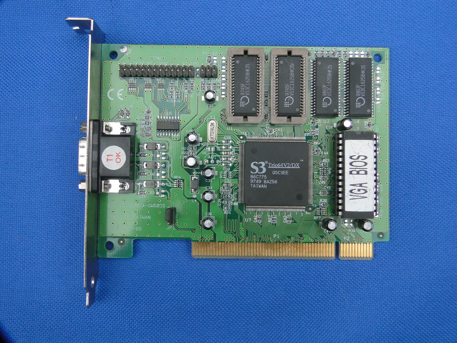 Vintage S3 Trio 64 V2/DX PCI Video VGA Card 1 MB DOS Gaming - $15.13