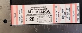 METALLICA - VINTAGE FEB. 20, 1993 FT. METERS, FLORIDA MINT WHOLE CONCERT... - $30.00