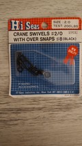 Hi Seas Crane Swivels #2/0 With over snaps #8 - £3.18 GBP