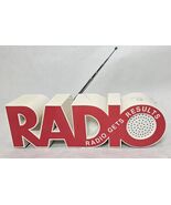 Vintage “Radio Gets Results” Novelty AM/FM Radio 1970s Red - $44.55