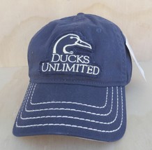 DUCKS UNLIMITED NAVY BLUE ADJUSTABLE BALL CAP ONE SIZE FITS ALL - £7.11 GBP