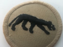 Boy Scout Patrol Patch Retired Black Panther Vintage Tan - £2.34 GBP