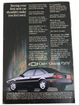 Chevrolet Cavalier Print Ad Advertisement Chevy Vintage 1993 pa7 - £4.66 GBP