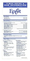 2004 walt disney world Epcot Times guide Flyer April 18-24 - £7.58 GBP