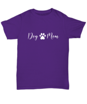 Dogs TShirt Dog Mom, Fur Baby Mom Purple-U-Tee  - £15.14 GBP
