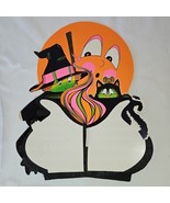 Vintage Beistle Halloween Centerpiece Die Cut Witch Cauldron Black Cat H... - $26.86
