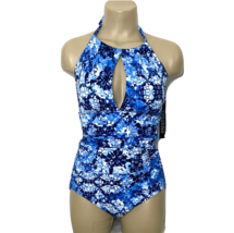 Dreamsuit Miracle Brands size 10 One Piece Halter Neck Ruched Swimsuit B... - $31.49