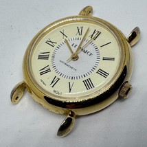 VTG LE Quintel Unisex Gold Tone Handing Wind Mechanical Watch ~For Parts... - $21.84