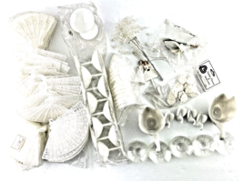 Vintage Wedding Party Supply Decor Lot Mini Fan Swan Floral Champagne Cu... - $19.79