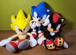 Great Eastern Sonic the Hedgehog Super Sonic &amp; Shadow Stuffed Plush Bundle of 3 - £57.70 GBP