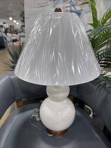 Ralph Lauren Porcelain Double Gourd White Ivory Large Table Lamp  27” ~New~ - $299.99