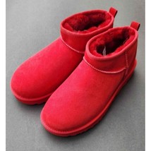 UGG Women&#39;s Boots Size 10 Shoes Red Classic Ultra Mini - $118.75