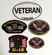 Vietnam Veteran 50th Anniversary Military Embroidered Patch Lot (Qty 5) NEW - £20.10 GBP