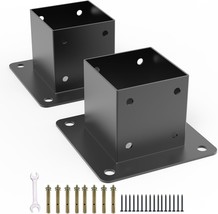 4X4 Post Base, Deck Post Brackets Powder Coated, Inner Size 3.5&quot;X3.5&quot;,, ... - $44.99