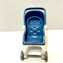 Vintage 1999 Fisher Price Mattel Loving Family Doll House Folding Baby Stroller - $10.87