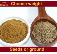 Cumin Seeds or ground , dry herbs natural seed Cuminum Cyminum Whole Pow... - £5.16 GBP+