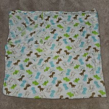 Dinosaur Upsimples Baby Bamboo Muslin Swaddle Blanket Green Blue Brown White - £23.69 GBP