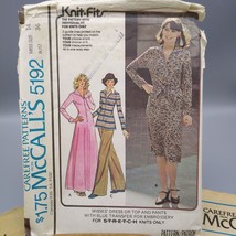 Vintage Sewing PATTERN McCalls 5192, Misses Carefree Stretch Knit 1976 D... - $17.42