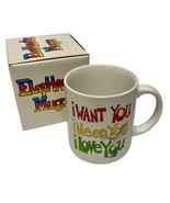 ELepHantz Mug I Want You I Need You I Love You Good Kisser New in Box Ce... - $272.87 MXN