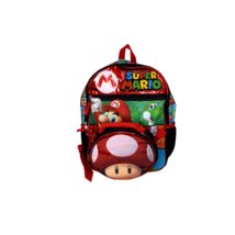 Bioworld Super Mario Bros. Backpack &amp; Lunchbox w/ Pencil Case 16&quot; - $17.81