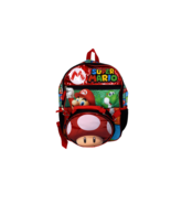 Bioworld Super Mario Bros. Backpack &amp; Lunchbox w/ Pencil Case 16&quot; - $335.93 MXN