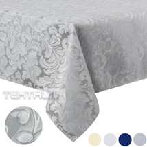 Tektrum 60&quot;X120&quot; Rectangular Damask Tablecloth-Waterproof/Stain Resistan... - £21.49 GBP