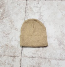 Adult Basic Beige Beanie Cap Hat One Size Solid Color Tight Knit Tobogga... - £8.65 GBP