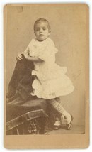 Antique ID&#39;d CDV 1883 Adorable Little Girl &quot;Mils Lorita Burton&quot;  Richmond, VA - £7.49 GBP