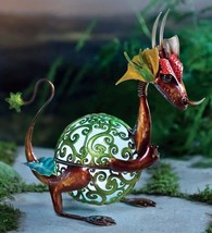 Very Rare Fantasy &amp; Sci-Fi Metal Garden Baby Dragon Statue by Wind &amp; Weather - £39.07 GBP