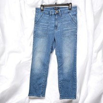 J. Crew Mercantile Jeans Woman 29x24 Blue High-Rise Medium Wash Denim Straight - £14.10 GBP