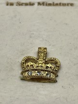 The Miniature Crown Jewels Of Great Britain sml jubilee crown stud pin - $15.88