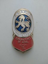 Aluminum embossed ROYAL DELUXE Head Badge Emblem Vintage Bicycle NOS - £19.66 GBP