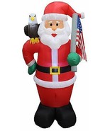 6 Foot Christmas Inflatable Santa Claus Eagle American USA Flag Yard Dec... - £63.58 GBP