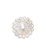 David Tutera Illusion Crystal Rhinestone And Pearl Magnet Brooches - $45.29