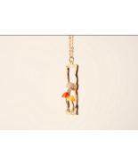 Mushroom Rectangle Necklace Jewelry Pretty and Shabby - £25.17 GBP