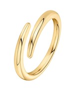 14K Gold Plated Open Twist Eternity Band for Women - £38.93 GBP