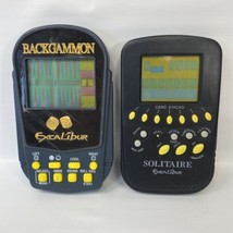Electronic Solitaire Backgammon Excalibur Travel Handheld Lot Of 2 Tested - £11.72 GBP