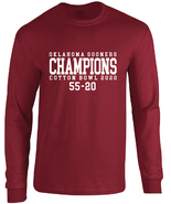 Oklahoma Sooners 2020 Cotton Bowl Champions Long Sleeve T-Shirt - $435.16 MXN