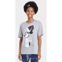 NWT Disney Women&#39;s Minnie Mouse Graphic Frankenbride T-Shirt, Gray, M - $9.99