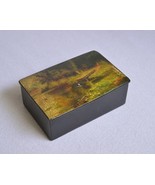 1956 vintage russian handpainted miniature lacquer box pond view by Mona... - £118.12 GBP