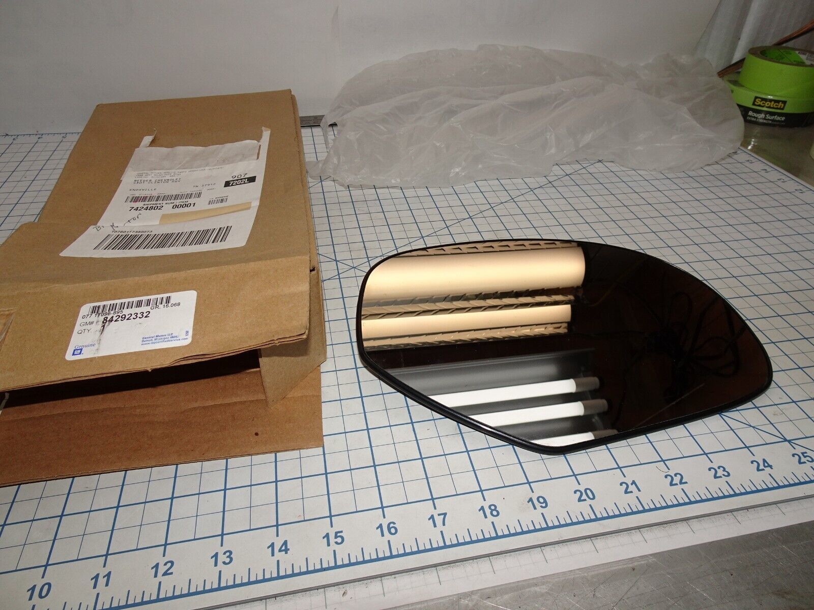 GM 84292332 Side View Mirror Glass Right RH Flat OEM NOS General Motors - $71.58