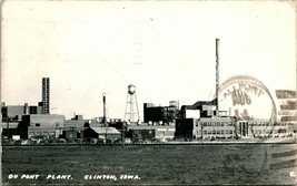 Vtg Cartolina RPPC 1947 - Clinton Iowa Ia - Dupont Pianta Panorama - £22.25 GBP