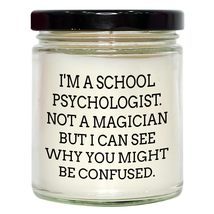 I&#39;m A School Psychologist Gifts for School Psychologist Birthday, 9oz Vanilla So - £18.26 GBP