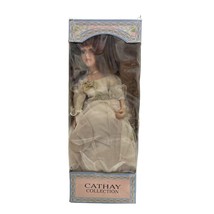 Cathay Collection Victorian Porcelain Doll 16 in Virginia Light Green and Purple - £16.51 GBP