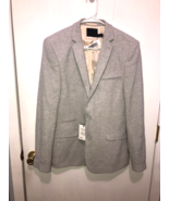 NWT Asos Mens 40 Reg 2 Button Polyester Wool Blend Blazer Suit Jacket Gray - £23.79 GBP