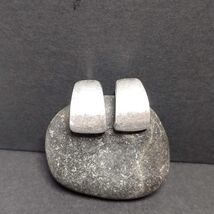 S9999 Silver Filled Vermeil Hoop Stud Earrings | Scratched Finish | SL228 - $107.30